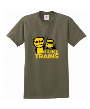 I Like Trains Classic Unisex Kids and Adults T-Shirt for ASDF TV Show Fans